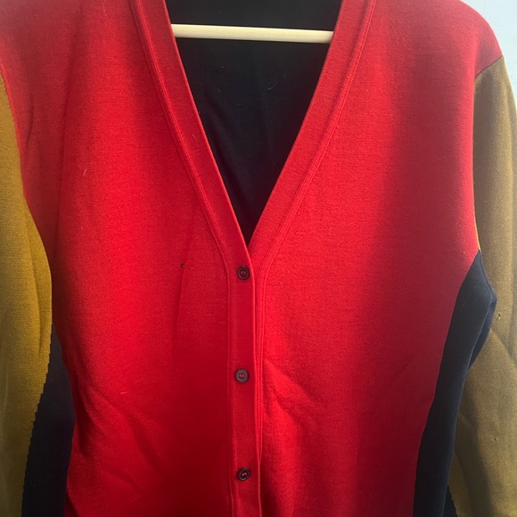 MARNI Color Blocked Merino Wool Cardigan, IT 42 - Picture 8 of 8